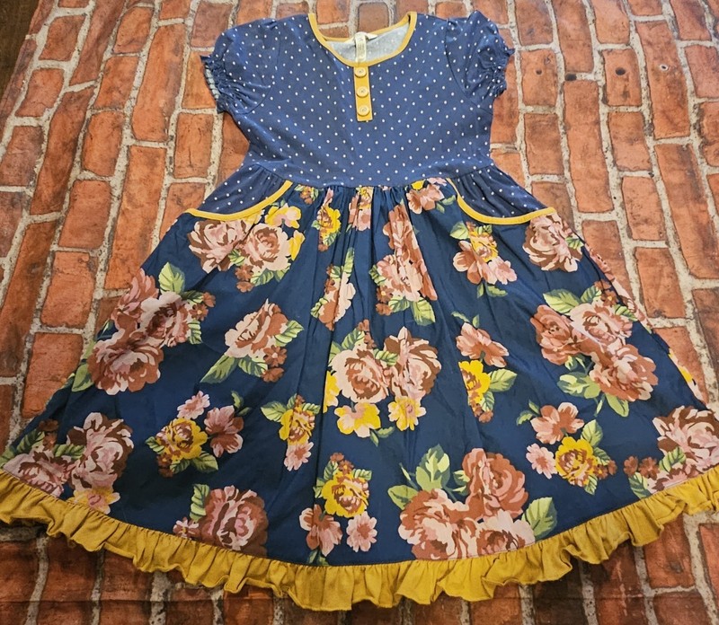 Matilda Jane Joanna Gaines You Belong Twirl Dress Size 10 Floral Ruffle