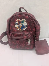 Harry Potter Hogwarts Faux Leather Mini Backpack BONUS Wallet Coin 