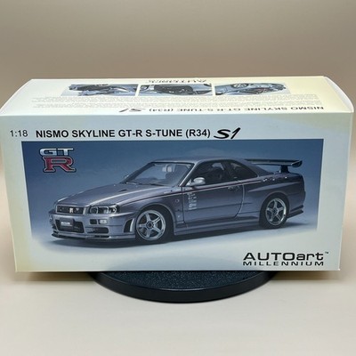 AUTOart 1/18 Nissan Skyline GT-R R34 S1 S-Tune nismo silver 77358