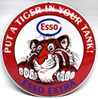 Vintage Esso Porcelain Sign "Put A Tiger In Your Tank" Gas Oil Garage Decor
