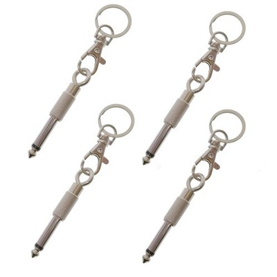 4pcs Guitar Plug Keychains KeyRings for Wall Mountable Amp Cable Key Holder K...