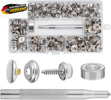 Edelstahl Druckknopf-Set f&uuml;r Segeltuch M&ouml;bel Auto Caravan 60 St&uuml;ck