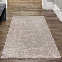 Moderner Teppich Mit Feiner Struktur Und Elegantem Liniendesign In Beige