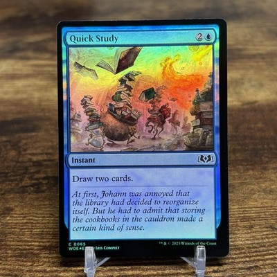 Wilds of Eldraine #65 Quick Study Magic The Gathering MTG Foil