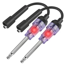 2PCS Inline Spark Plug Tester, Straight Boot Engine Ignition Tester Light, Sm...