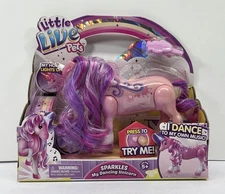 Little Live Pets Sparkles My Dancing Pink Unicorn Dances & Its Horn Lights Up