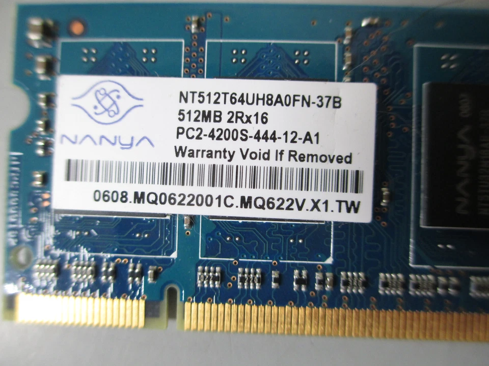 Nanya 1GB (2x512MB) PC2-4200 SODIMM DDR2 DDR-2 533mhz Laptop 200-pin Memory RAM - Image 2 of 3