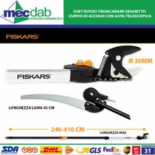 Svettatoio Troncarami Seghetto Curvo in Acciaio Con Asta Telescopica FISKARS