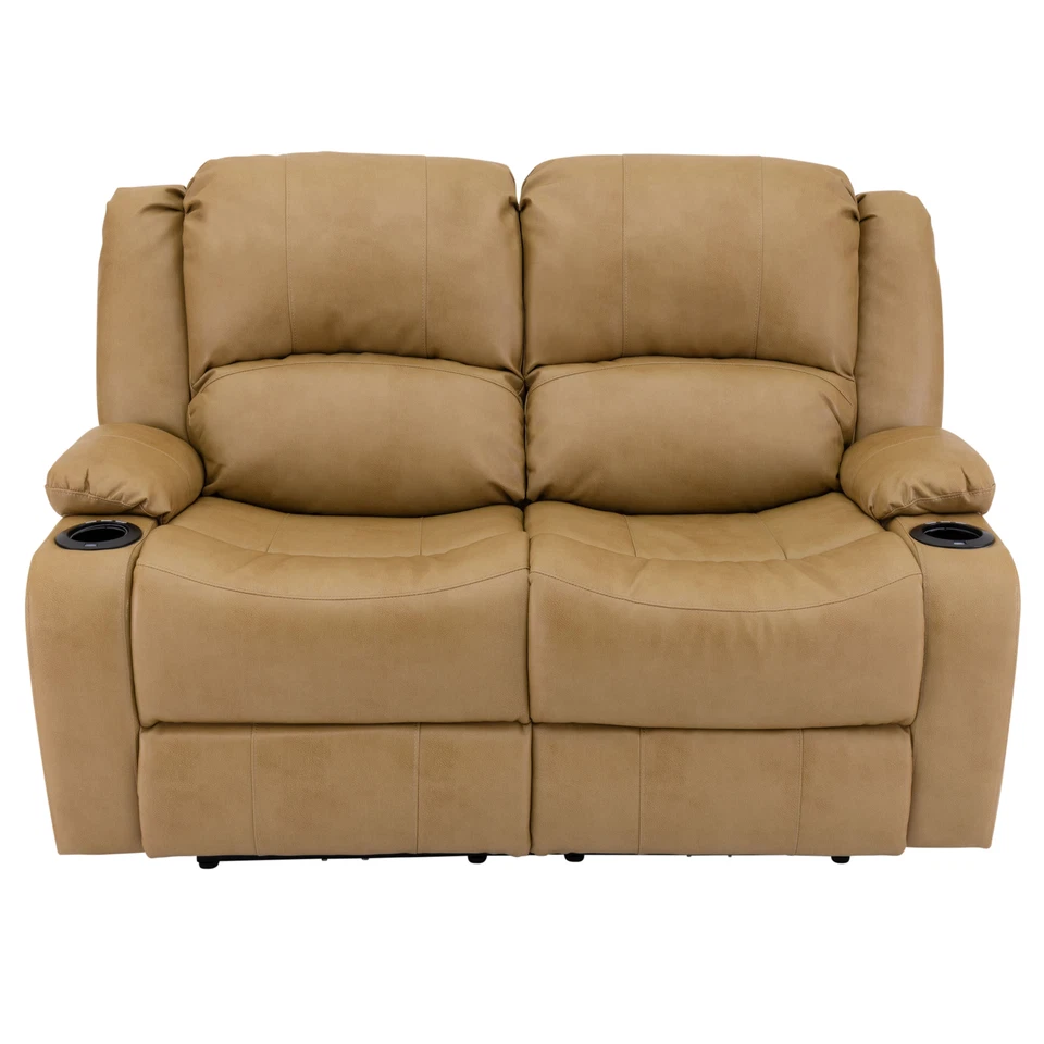 Sofá reclinable con abrazadera de pared doble motorizado RecPro Charles 58" sofá loveseat Foto 4 de 4