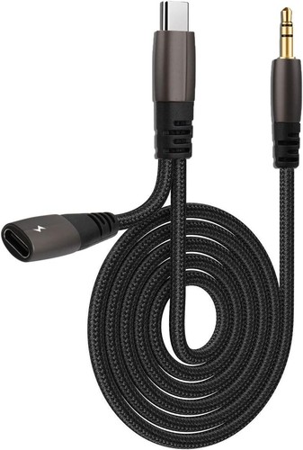 Elégant Câble Audio USB C vers 3,5mm avec Charge Rapide - Pour Utilisateurs Pixel & Galaxy - Photo 3 sur 9