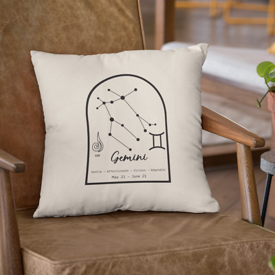 Zwillinge Sternzeichen Kissen - Sternzeichen Geburtstag Geschenk Mai Juni