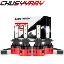 4x H7 6000k Led Combo Headlights High Low Beam Bulbs For Bmw 328i 2007-2016