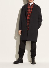 MJ01 NWT VINCE WOOL BLEND MEN LONG CAR COAT JACKET SIZE M, L,XL $795