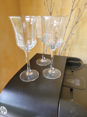 3  Luminarc Weingläser,  Octagon, vintage Ersatzgläser