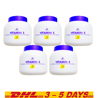 200ml x 5 - AR Aron Authentic Vitamin E Moisturizing Cream with Sunflowers Oil