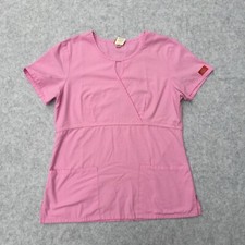 Dickies Scrubs Uniform Top, Unisex size S Color Pink 