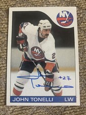 John Tonelli autographed 1985 Topps hockey card #41