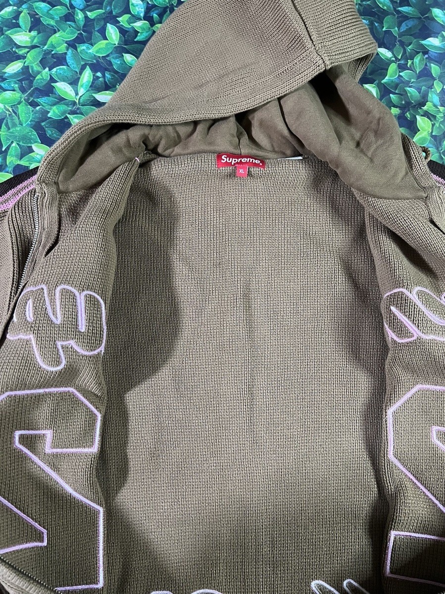 SIZE XL Supreme Sport Zip Up Hoodie Sweater Light Brown Pink SIZE XL Supreme Sport Zip Up Hoodie Sweater Light Brown Pink