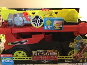 rescue heroes transforming fire truck with lights & sounds