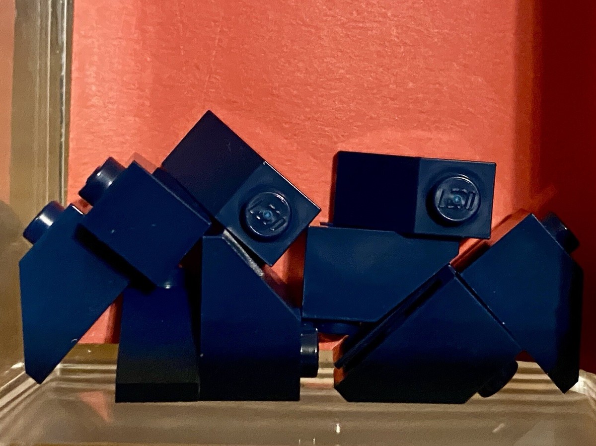 Lego Parts Lot x (12) Ct ~ Dark Blue Slope 45 2 x 1 Brick ~ No