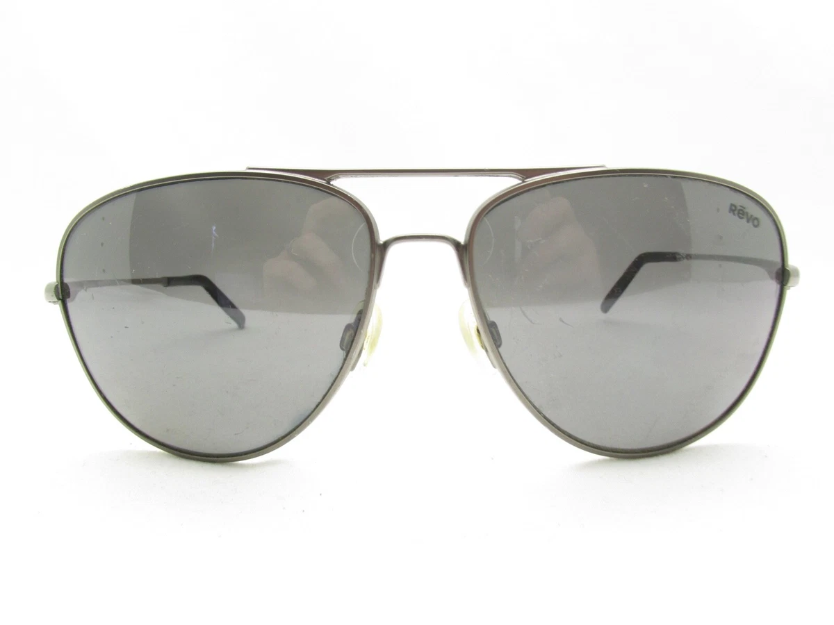 Lunettes De Soleil Revo Windspeed, Métal Gunmetal, Verres Gris Polarisés, Neuves