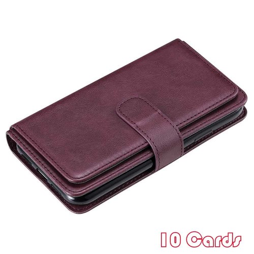 10 Card Holder Wallet Leather Case Cover For iPhone 11 Pro Max XS XR 6s 7 8 SE 2 - Picture 38 of 43