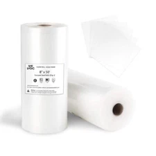 Vacuum Sealer Bags 8x50 Rolls 2 pack for Food Saver, Seal a Meal, Weston. Com...