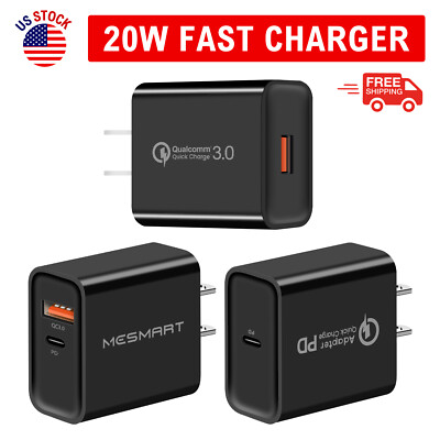 Wall Plug Charger Power Block Adapter For iPhone 16e 16 15 14 13 12 Pro Max Plus