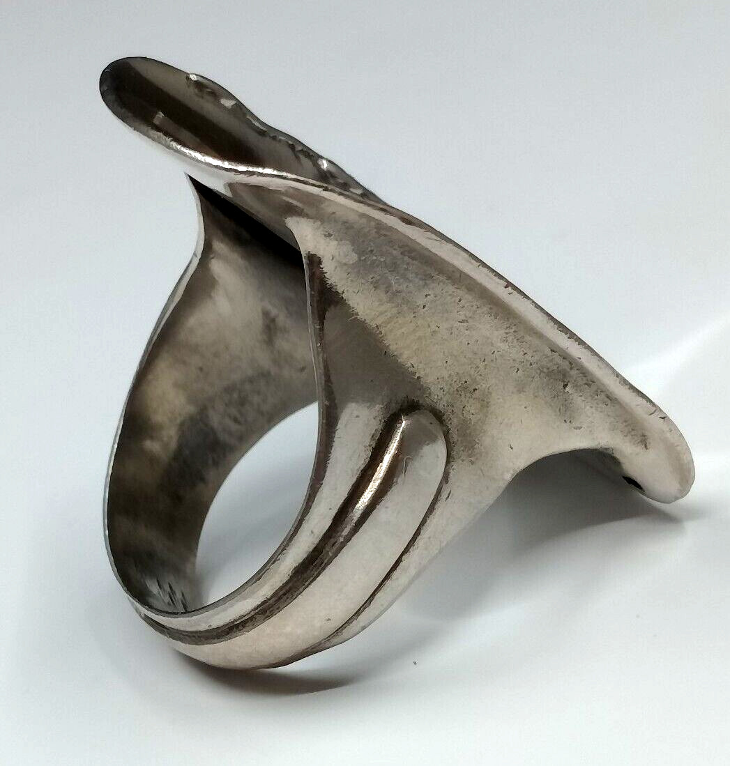 Unique Tall Silpada Hammered Rectangle Ring Size … - image 2