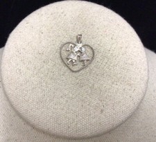 Vintage Sterling Silver 925 Children Heart Pendant LL203