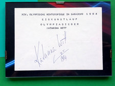 KATARINA WITT AUTOGRAPH GERMANY 1984/88 TWICE FIGURE SKATING OLYMPIC CHAMPION