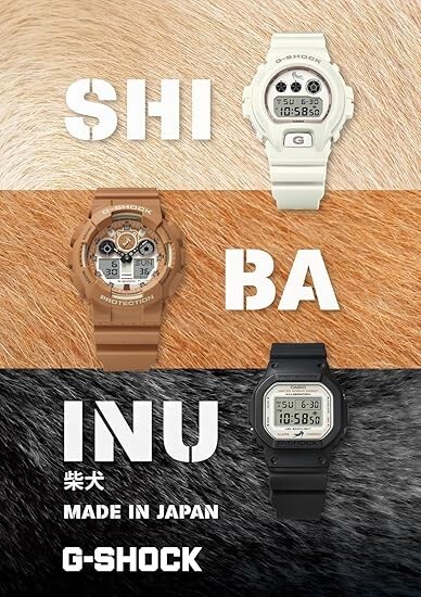 Casio G-SHOCK SHIBA INU DW-6900SHB-7JR Men's Watch Off-White