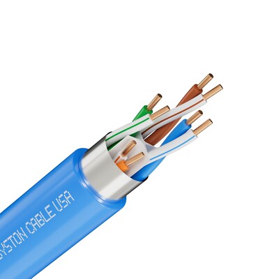 Syston Cat 6e Ethernet Cable Shielded F/UTP CMR 600MHz 23AWG Copper 20/50/100ft
