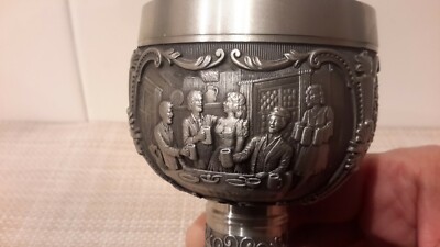 Frieling Zinn Pewter Goblet ''Keinen Tropfen mehr im Becher'' German Drinking Song