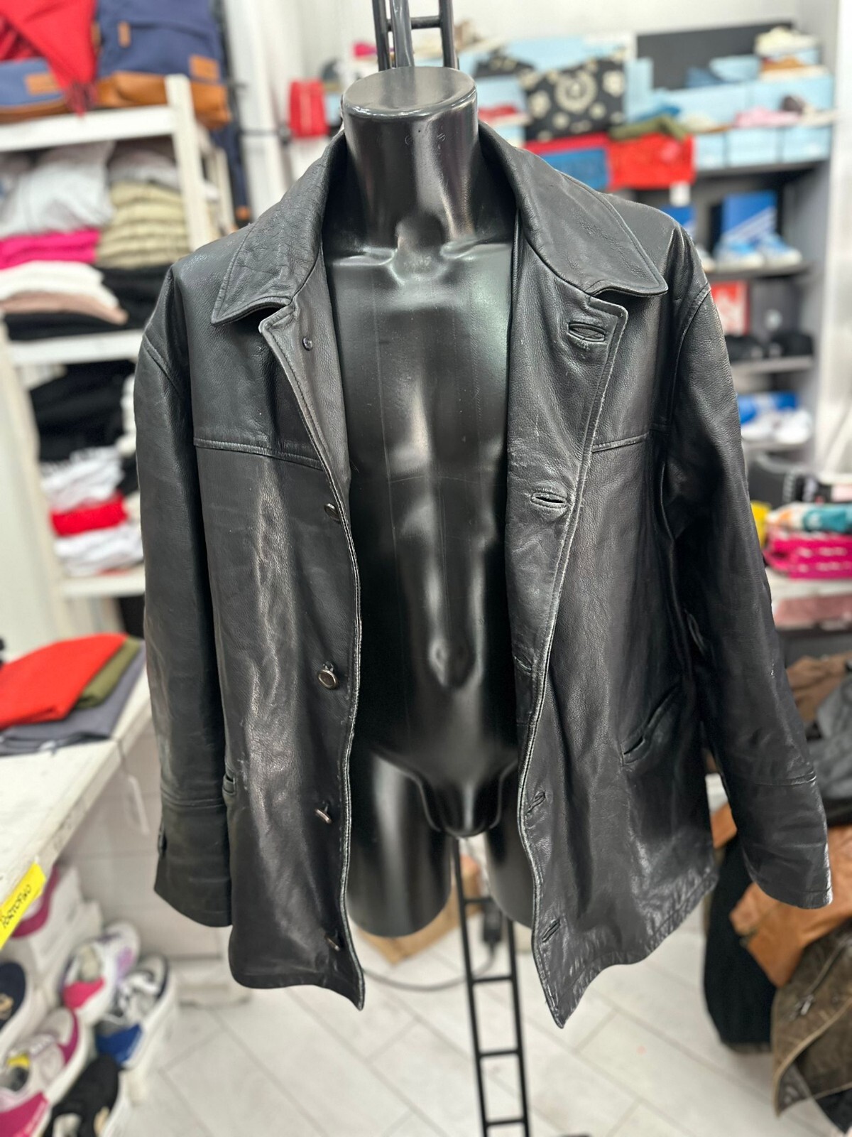 Men's Black Leather Jacket Size 54 LLV1136 Stylish & Durable