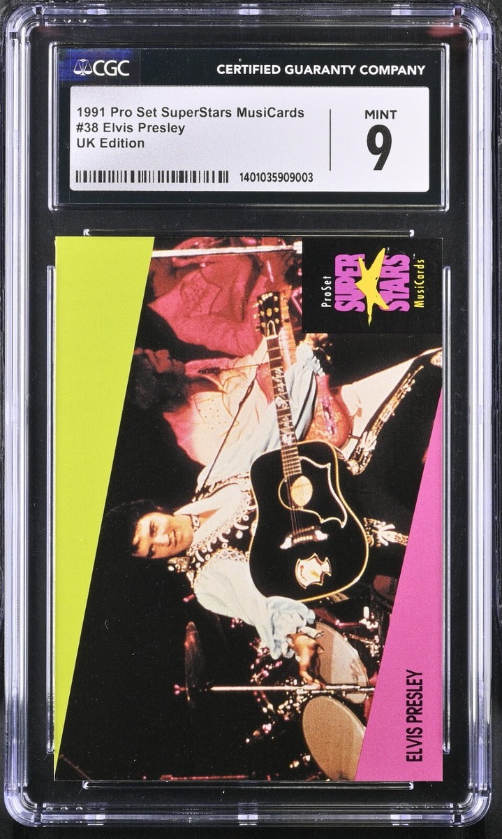 1991 Pro Set SuperStars Musicards Elvis Presley #38 UK Edition CGC