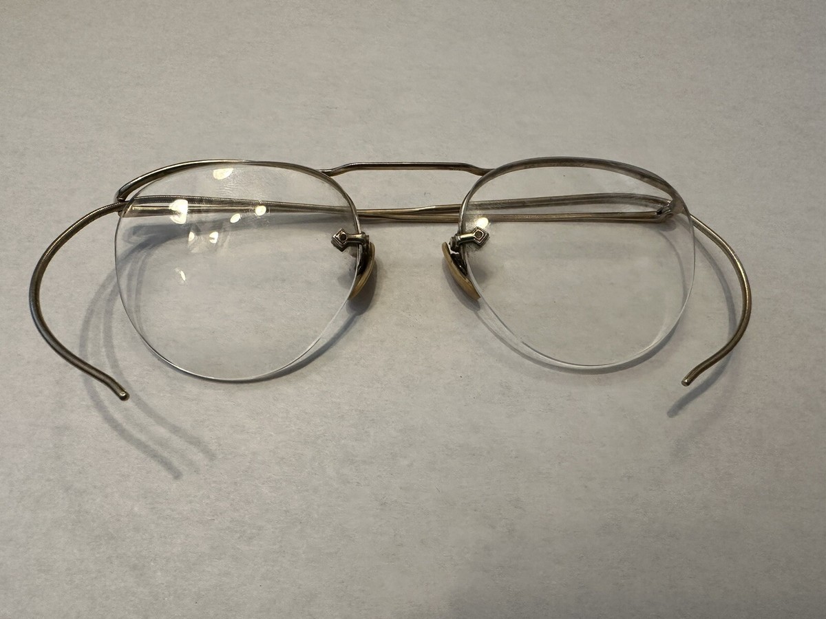 超希少！美品！30-40s vintage AO NUMONT FULVUE Antique Numont Ful Vue Rimless Eye Glasses - 12K Gold Fill | eBay