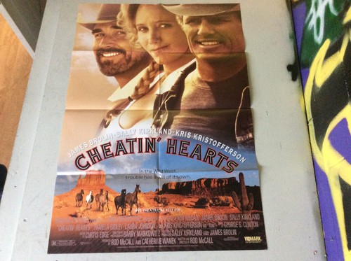 Original folded one sheet 27x40 Cheatin' Hearts 1993 James Brolin