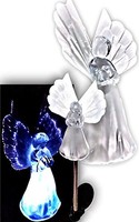 Solar Frosty Angel Lights With Fiber Wings (set Of 2), New, Free Shipping on sale Solar Frosty Angel Lights With Fiber Wings (set Of 2), New, Free Shipping on sale