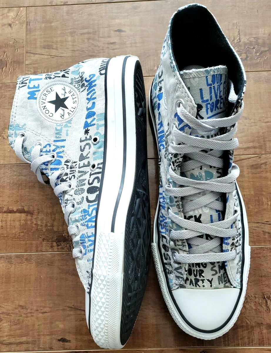 CONVERSE CT All Star 2010 Live Rock Music Print Shoes UNISEX Sz W