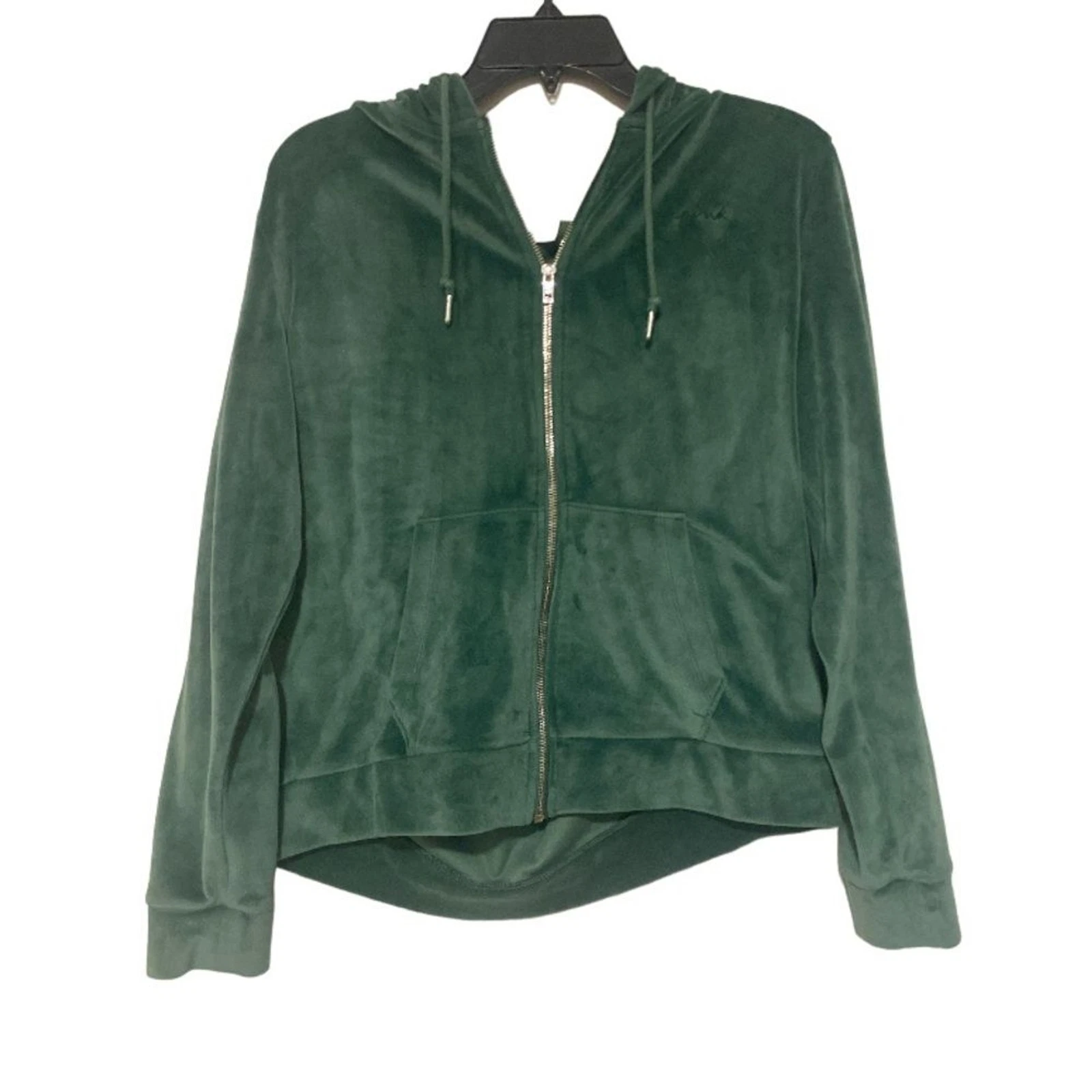 UNDERCOVER Felpa ROSA Victoria’s Secret in velluto e velluto con cappuccio e zip intera Taglia L