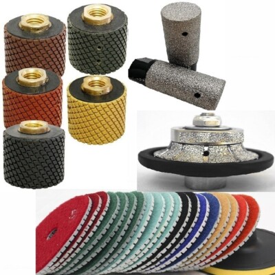 1 3/8'' granite marble grinding Polish Drum 3/16'' Bullnose profiler stone quartz