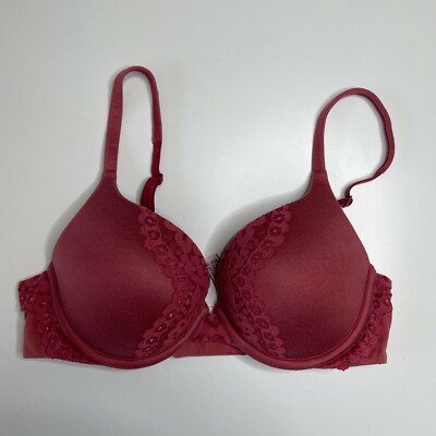 Victoria Secret Perfect Shape Bra 32C Underwire Satin Padded Cup