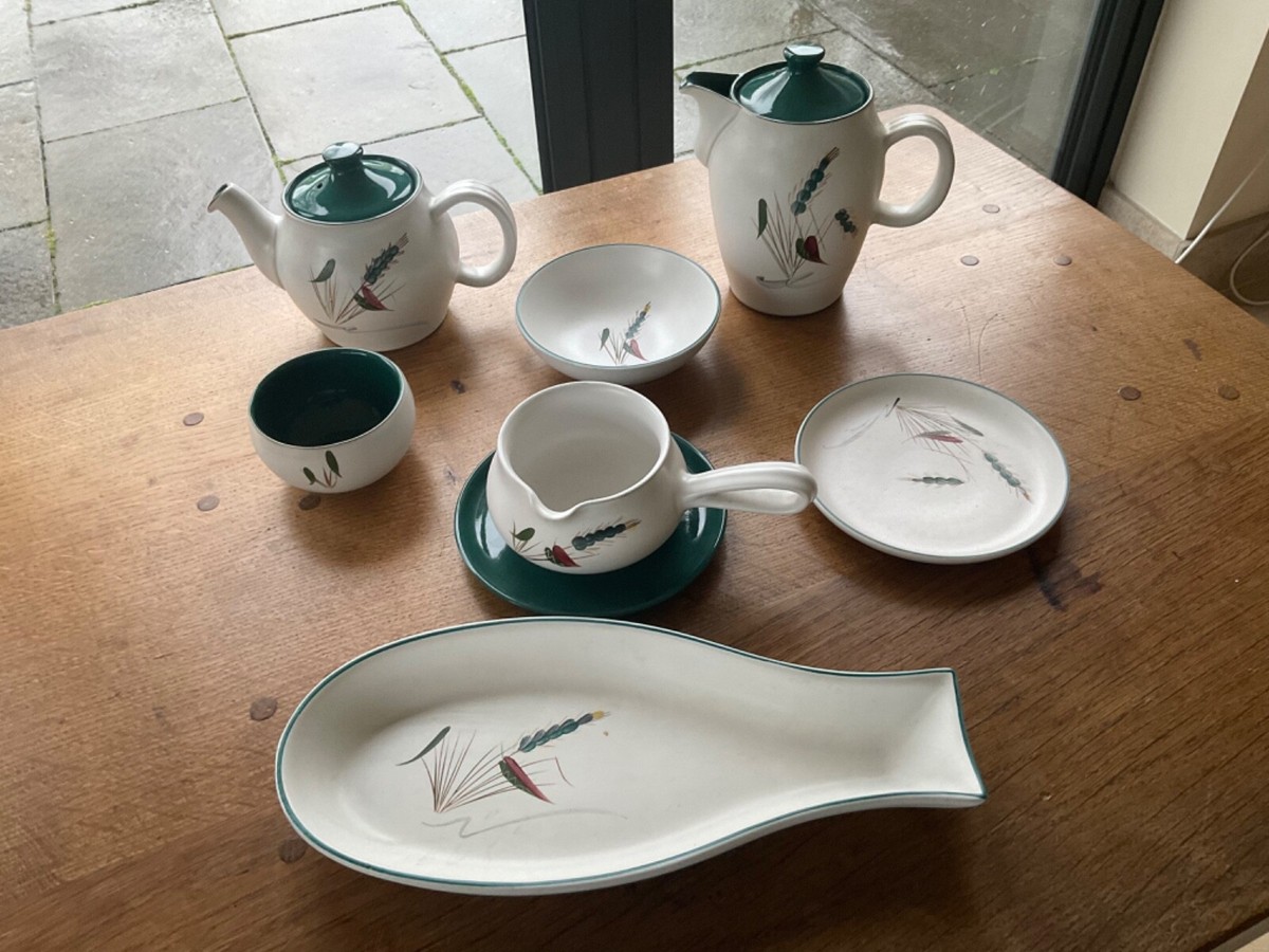 Job Lot Denby Greenwheat Pottery by Colledge Teapot Coffee Pot - Main Image