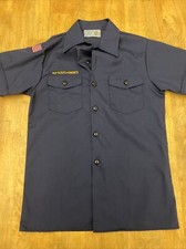 Vintage Boy Scouts Shirt Youth Large Blue America Uniform Scout Outdoors