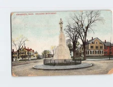 Postcard Soldiers Monument Haverhill Massachusetts USA