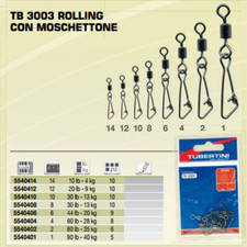 Tubertini TB 3003 Girella Rolling CON MOSCHETTONE E ASSICURA AGONISMO MARE FIUME