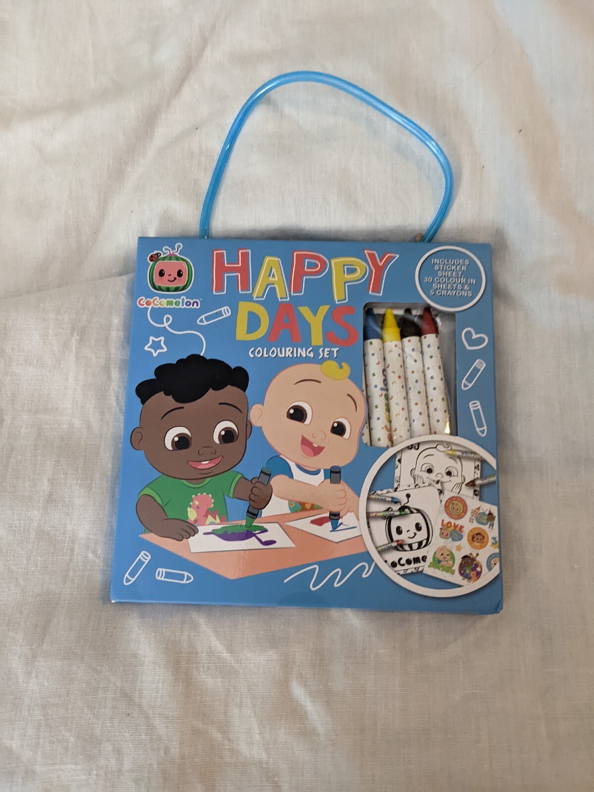 Cocomelon Happy Days Colouring Set With 30 Sheets And 5 Crayons