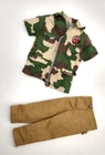 1970 1974 GI Joe ADVENTURE TEAM Camo Outfit Short Sleeve Jacket Shirt Tan Pants