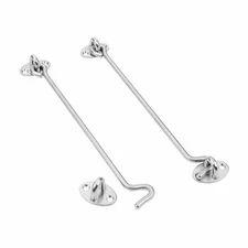 Stainless Steel Cabin Hook And Eye Latch Lock Shed Gate Door Catch Silent Holder